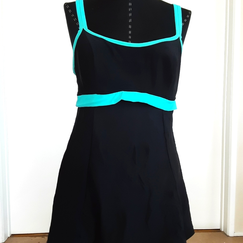 Black & Turquoise Swimsuit